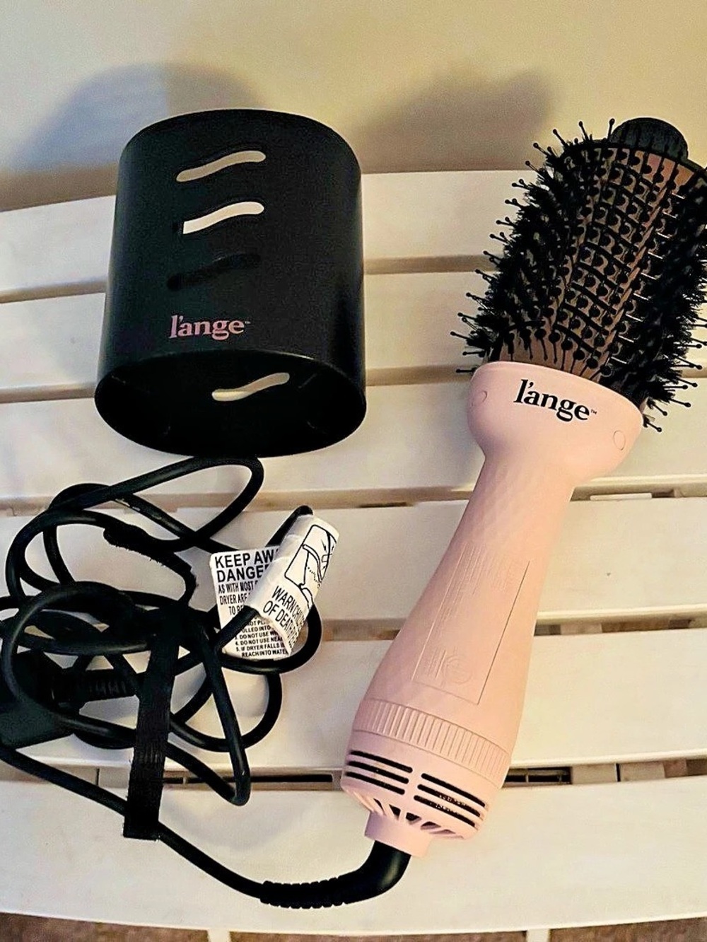 L'ange Le Volume 2-in-1 Titanium Brush Dryer Pink Large